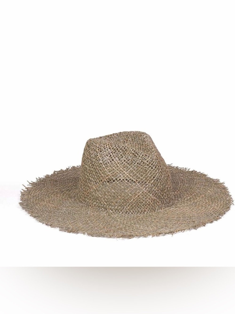 Lack of Color Women's Sunnydip Fray Woven Seagrass Fedora - Small 55cm